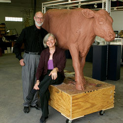 Brick and Bronze:  Donna Dobberfuhl’s sculptures