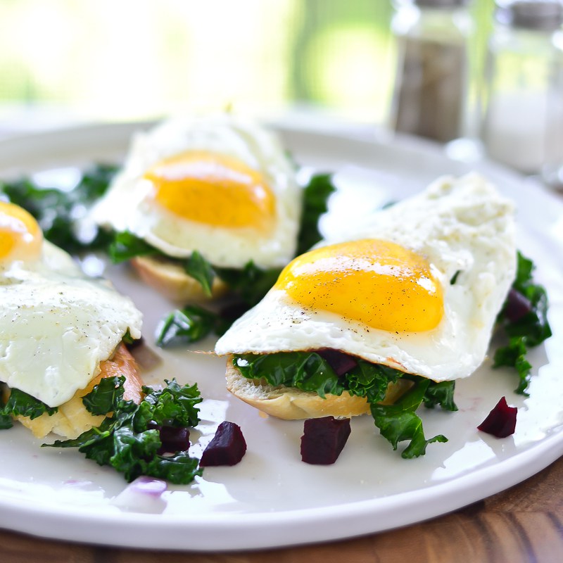 Recipes: Farm Egg, Beet and Kale Toaster