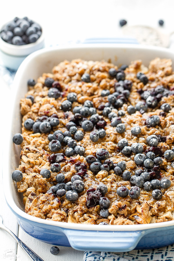 Overnight Blueberry Cream Cheese French Toast Bake