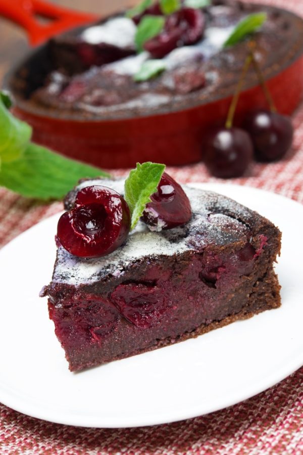 Dark Chocolate Cherry Clafouti